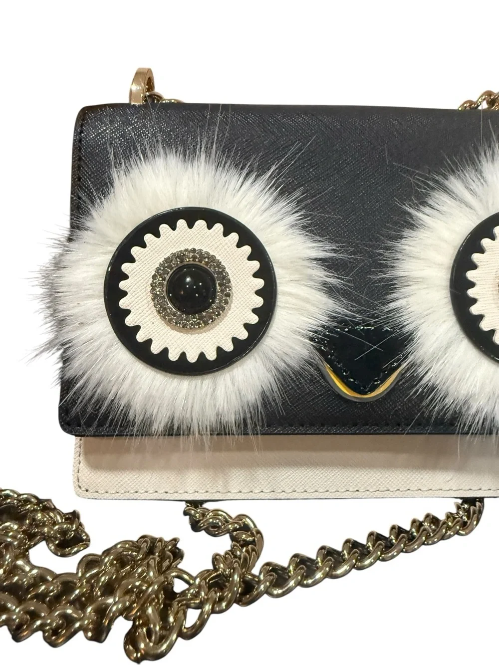 Kate Spade Dashing Beauty Penguin Hazel Crossbody Bag Black Leather Novelty RARE